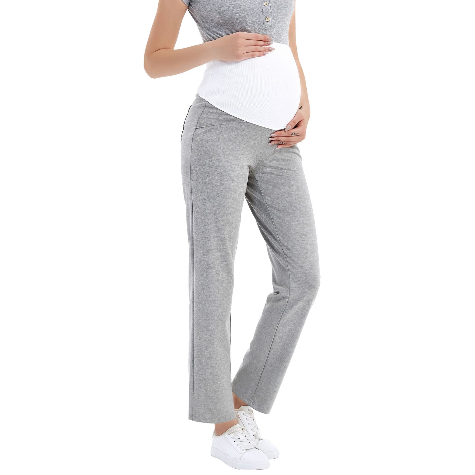 Women's Maternity Pants Stretch Career Pants Work Office Trousers Maternity  Overalls Pants Black at Amazon Women's Clothing store